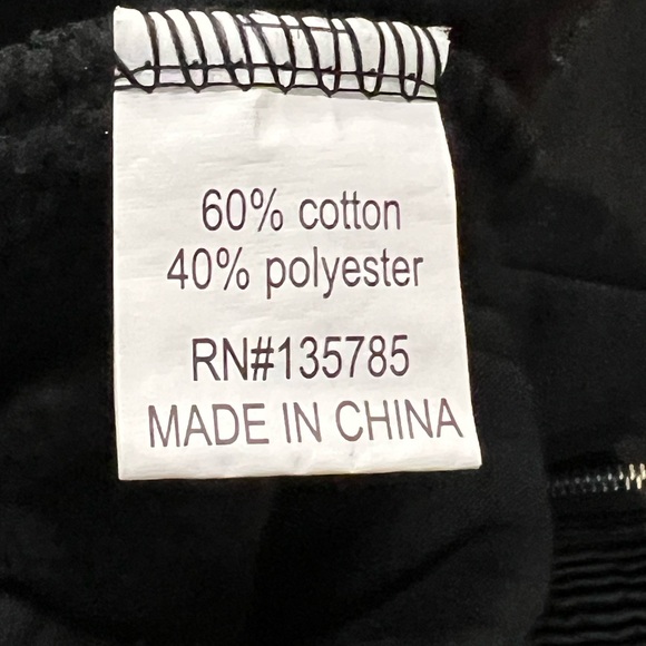 Tailored Recreation Premium Black Sweatpants with Zipper Knees Men's Small - Picture 8 of 11